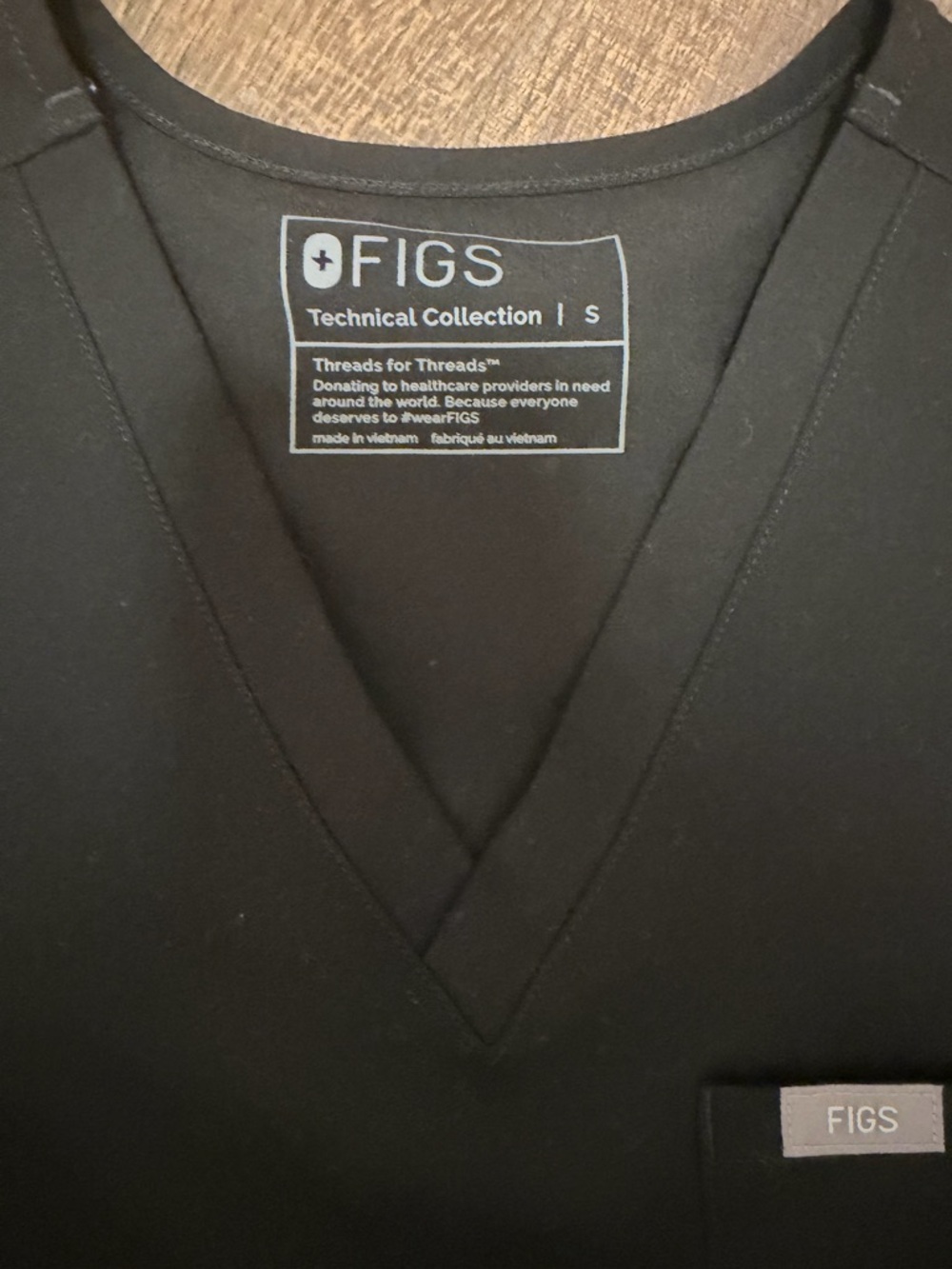 FIGS Black Scrub Set Small Top + Small Petite Pants Zamora Jogger - Picture 2 of 5